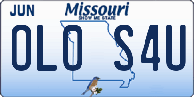 MO license plate OL0S4U