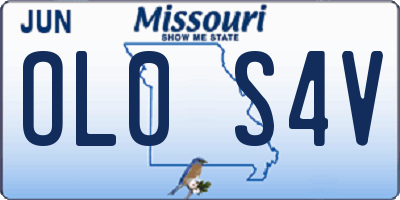 MO license plate OL0S4V