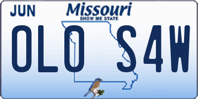 MO license plate OL0S4W