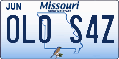 MO license plate OL0S4Z