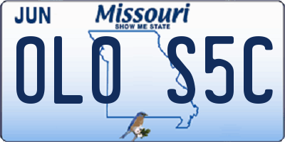 MO license plate OL0S5C