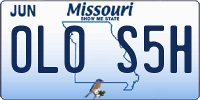 MO license plate OL0S5H