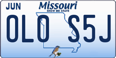 MO license plate OL0S5J