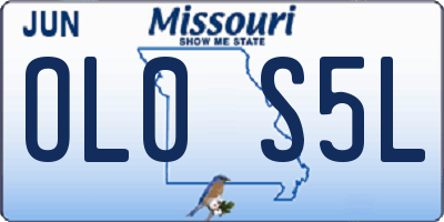 MO license plate OL0S5L