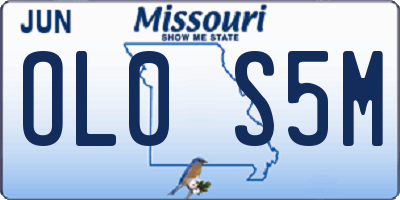 MO license plate OL0S5M