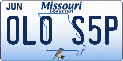 MO license plate OL0S5P