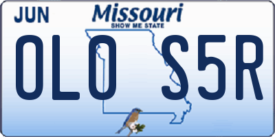 MO license plate OL0S5R