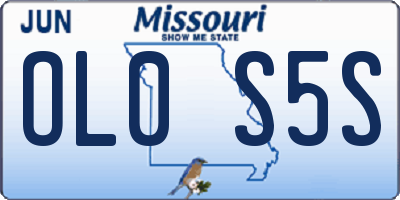 MO license plate OL0S5S
