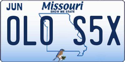 MO license plate OL0S5X