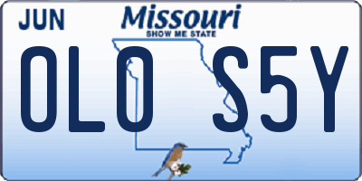 MO license plate OL0S5Y