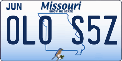 MO license plate OL0S5Z