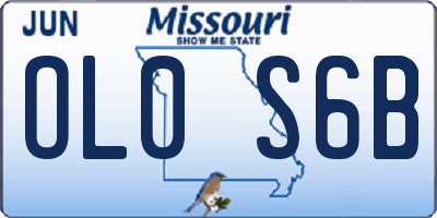 MO license plate OL0S6B