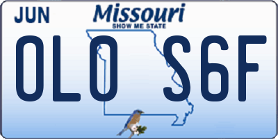 MO license plate OL0S6F