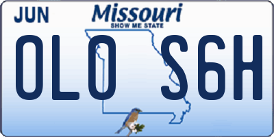 MO license plate OL0S6H