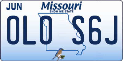 MO license plate OL0S6J
