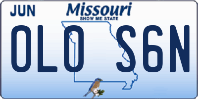 MO license plate OL0S6N