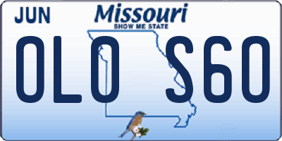 MO license plate OL0S6O