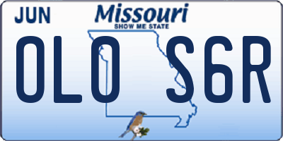 MO license plate OL0S6R