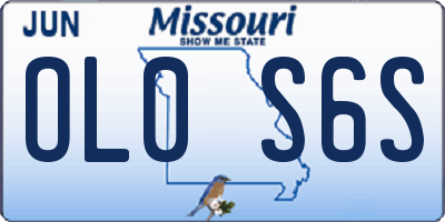 MO license plate OL0S6S