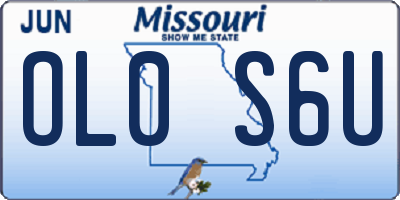 MO license plate OL0S6U