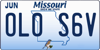 MO license plate OL0S6V