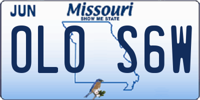 MO license plate OL0S6W