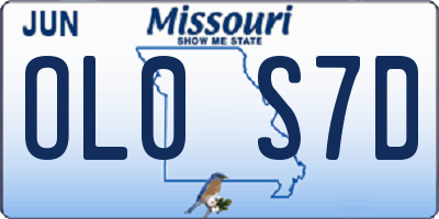 MO license plate OL0S7D