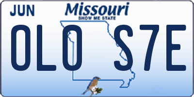 MO license plate OL0S7E