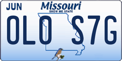 MO license plate OL0S7G