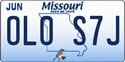 MO license plate OL0S7J