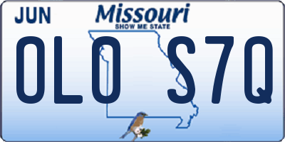 MO license plate OL0S7Q