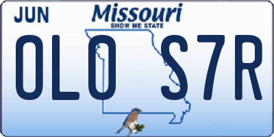 MO license plate OL0S7R