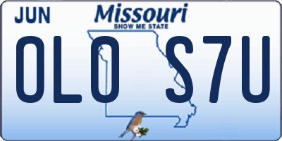 MO license plate OL0S7U