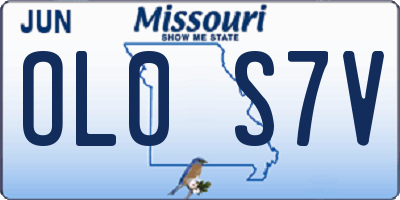MO license plate OL0S7V
