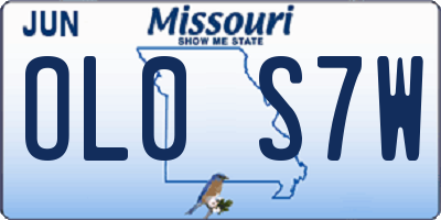 MO license plate OL0S7W