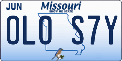 MO license plate OL0S7Y