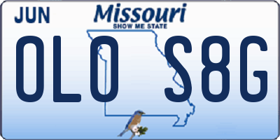 MO license plate OL0S8G