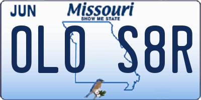 MO license plate OL0S8R