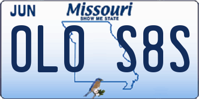MO license plate OL0S8S