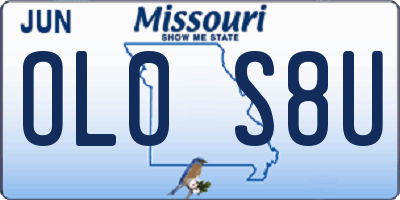 MO license plate OL0S8U