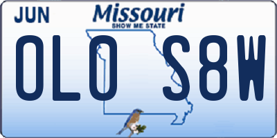 MO license plate OL0S8W