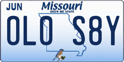 MO license plate OL0S8Y