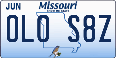 MO license plate OL0S8Z