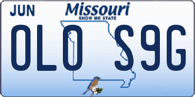 MO license plate OL0S9G