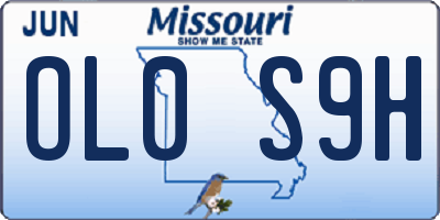 MO license plate OL0S9H