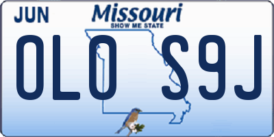 MO license plate OL0S9J