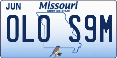MO license plate OL0S9M