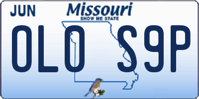 MO license plate OL0S9P