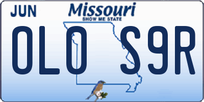 MO license plate OL0S9R