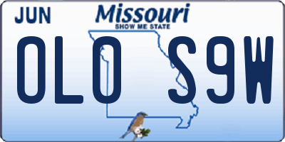 MO license plate OL0S9W